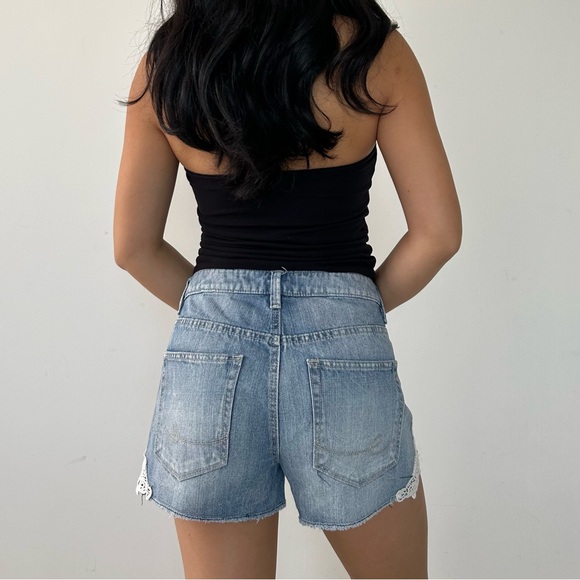 EDC by Esprit Lace Trim Denim Shorts - W30 - Picture 4 of 4